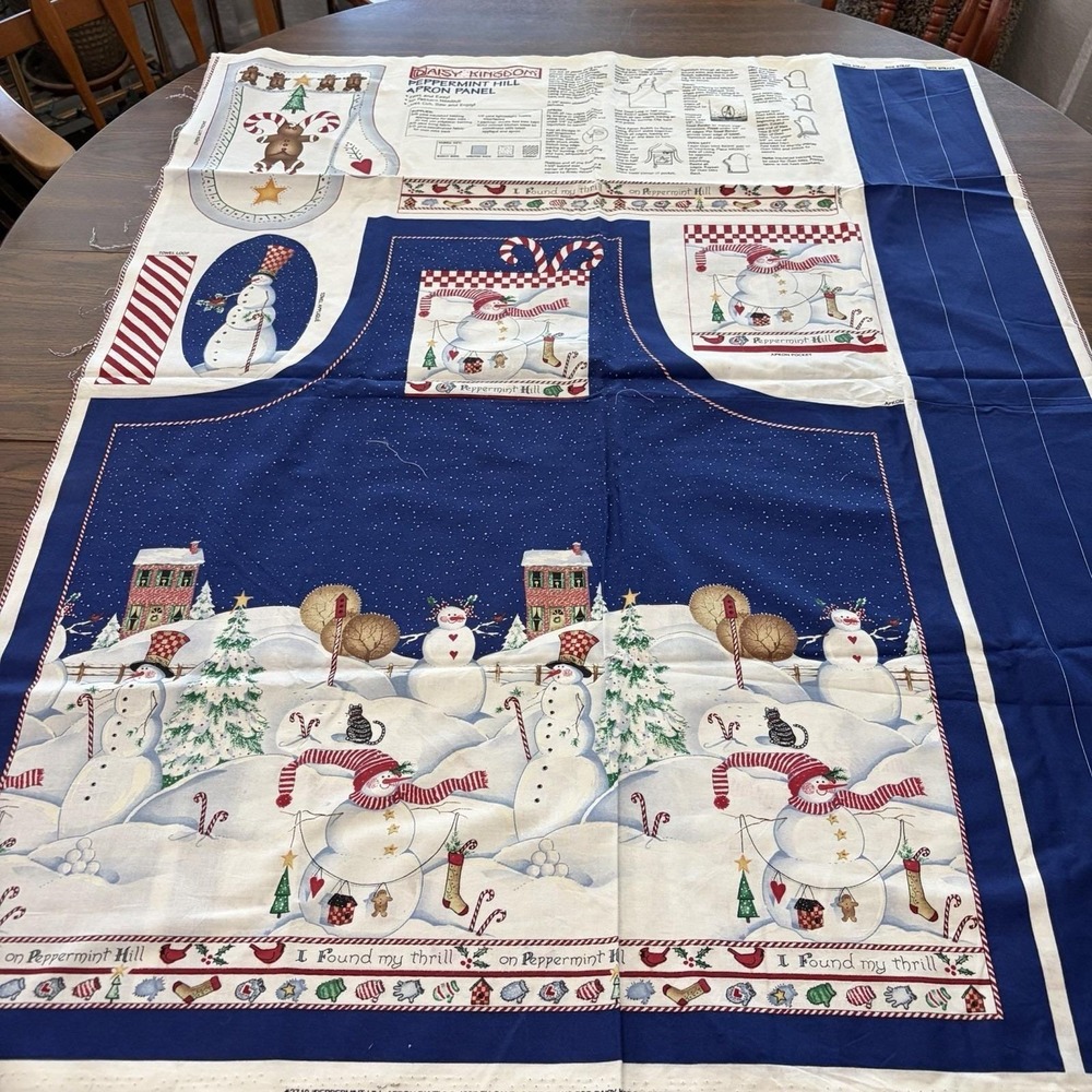 Vintage‎ 1997 Daisy Kingdom Peppermint Hill Christmas Apron Pattern Christmas